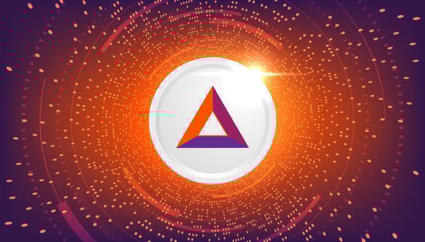 Basic Attention Token BAT coin cryptocurrency concept banner background. vector
