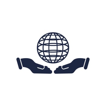 blue and white isolate business flat icon elements vector