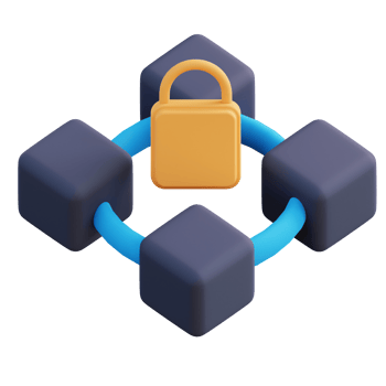 3d illustration of blockchain security png