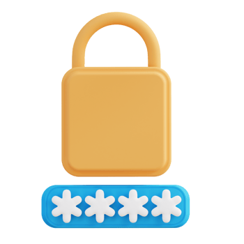 3d illustration of lock security password png