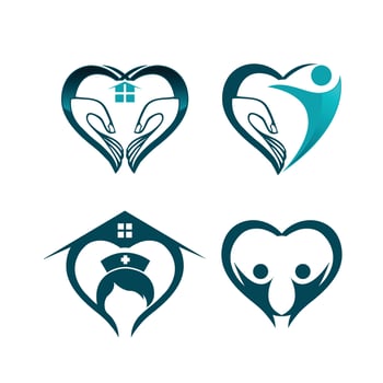 Medical logo, medical center logo,heart logo, health logo, doctor logo, medicine logo, medical icon. vector