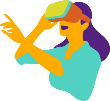Enthusiastic in virtual reality png