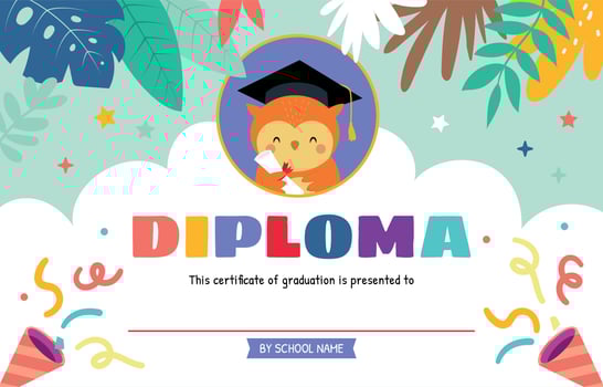 Certificate Template for Children vector