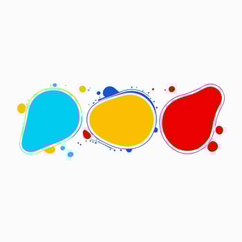 Abstract blobs banner templates. Colorful amoeba shapes. Liquid backgrounds. vector