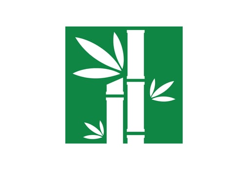 Green Bamboo garden logo design, Vector design template