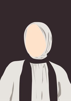 Beautiful Muslim woman wearing hijab vector