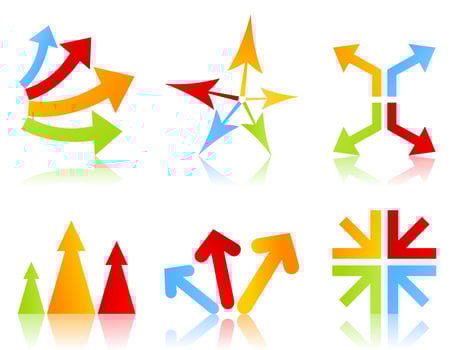Collection of arrows for web design. A vector illustration