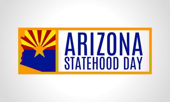 Happy Arizona Statehood Day template. Vector illustration