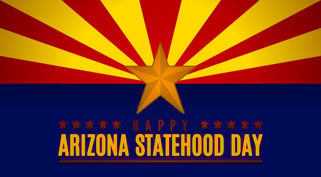 Happy Arizona Statehood Day template. Vector illustration