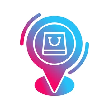 Shop Location Vector Icon