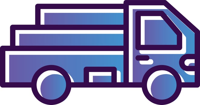 Pickup Truck Vector Icon Design