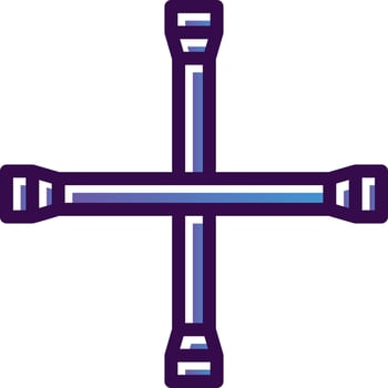 Lug Wrench Vector Icon Design