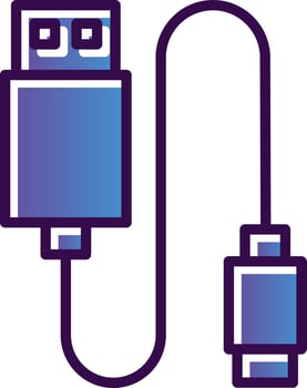 Data Cable Vector Icon Design