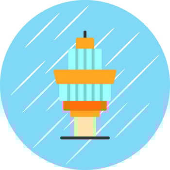 Control Tower Vector Icon Design