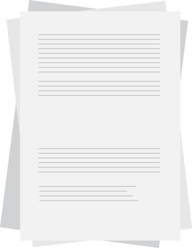 A4 White papers flat icon png