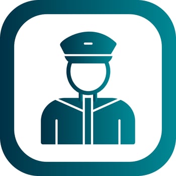 Taxi Driver Vector Icon Design
