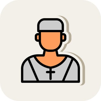 Priest Vector Icon Design