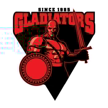 gladiator mascot logo sport style vector