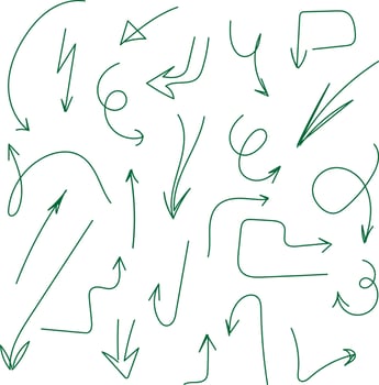 set of arrows pointers directions vector