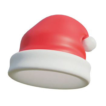 santaclaus hat on transparent background png