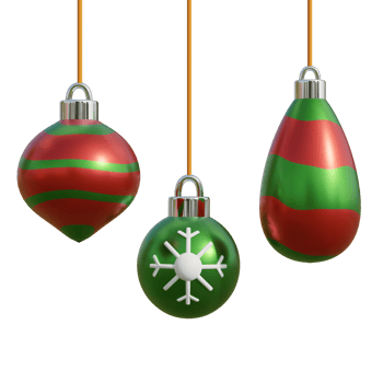 christmas ornament on transparent background png