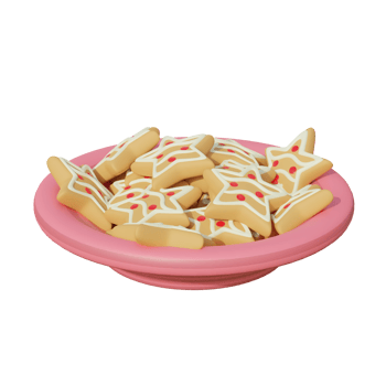 star gingerbread on transparent background png
