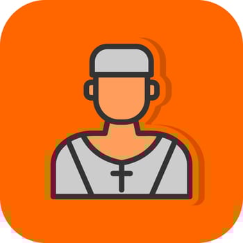Priest Vector Icon Design