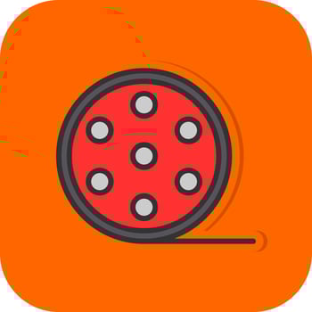 Film Reel Vector Icon Design