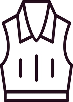 Sleeveless Jacket Vector Icon