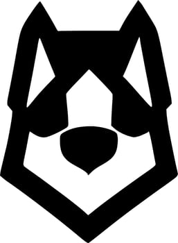 vector illustration of dog shape