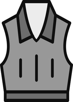 Sleeveless Jacket Vector Icon
