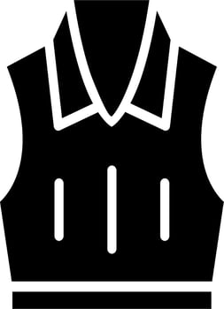 Sleeveless Jacket Vector Icon