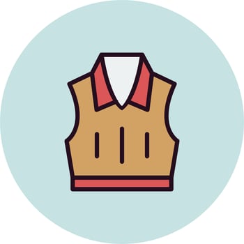 Sleeveless Jacket Vector Icon