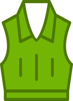 Sleeveless Jacket Vector Icon
