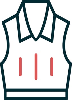Sleeveless Jacket Vector Icon