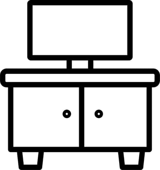Tv Stand Vector Icon