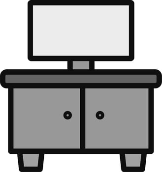 Tv Stand Vector Icon