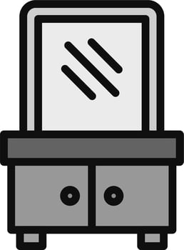 Dressing Table Vector Icon