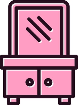 Dressing Table Vector Icon