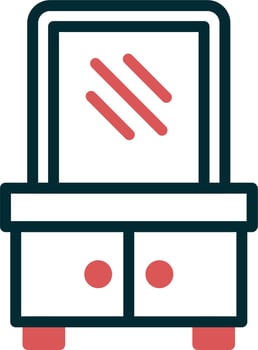 Dressing Table Vector Icon