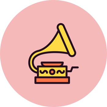 Gramophone Vector Icon