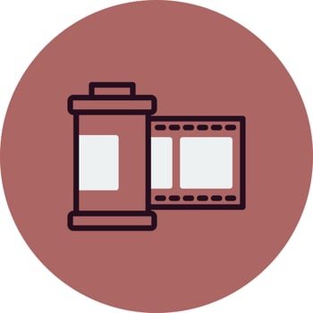 Film Roll Vector Icon