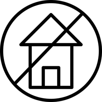 No Home Vector Icon