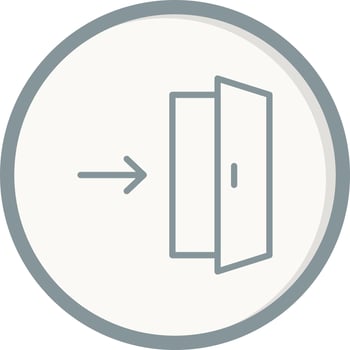 Exit Direction Vector Icon