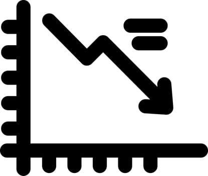 Falling markets Vector Icon