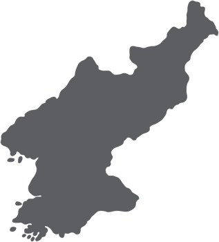 doodle freehand drawing of north korea map. png