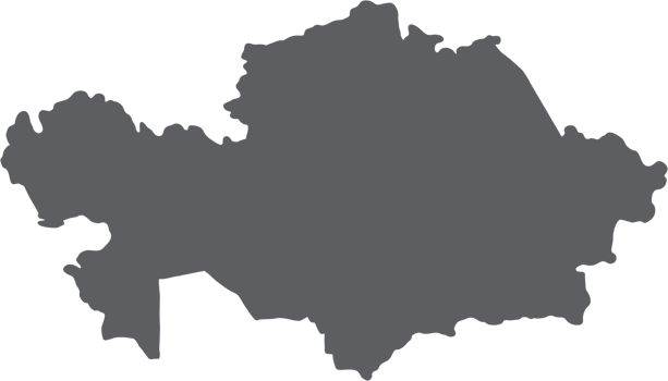 doodle freehand drawing of kazakhstan map. png