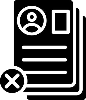 Cv Rejected Vector Icon