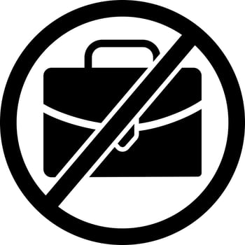 No Work Vector Icon