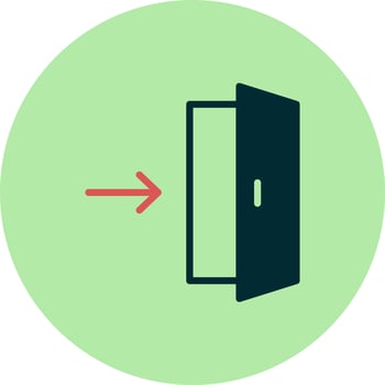 Exit Direction Vector Icon